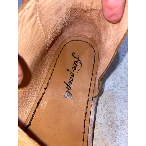 Free People Monte Blanc Rose Metallic Gold Open-Toe Leather Sandals 38 - Picture 9 of 10